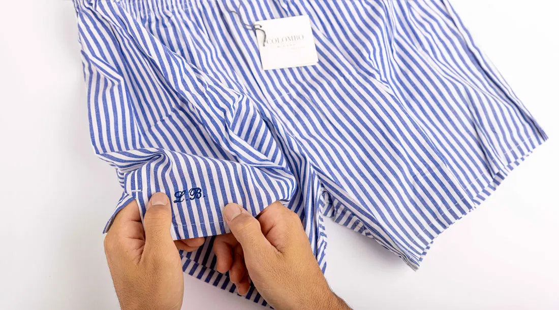 Personalizza i tuoi boxer ricamando le iniziali