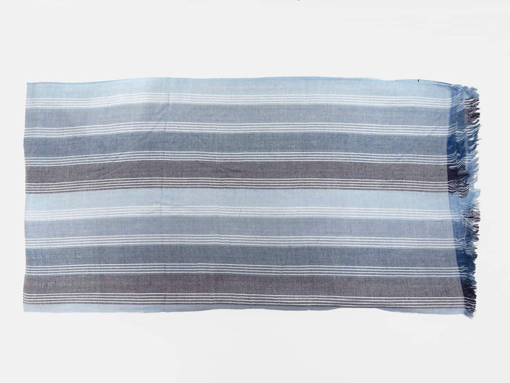 Stesa - Sciarpe primaverili estive - sciarpa foulard toni blu a righe fini
