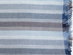 Dettaglio - Sciarpe primaverili estive - sciarpa foulard toni blu a righe fini