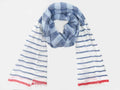 Modello - Sciarpe primaverili estive - sciarpa foulard a righe azzurre e rosse