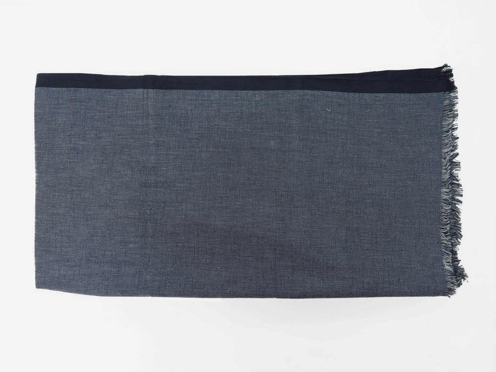 Stesa - Sciarpe primaverili estive - sciarpa foulard blu in cotone  a righe