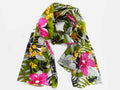 Modello - Sciarpe primaverili estive - sciarpa pareo con stampa tropicale