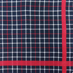 Variante rossa - fazzoletti di cotone scozzesi da uomo con riga spessa