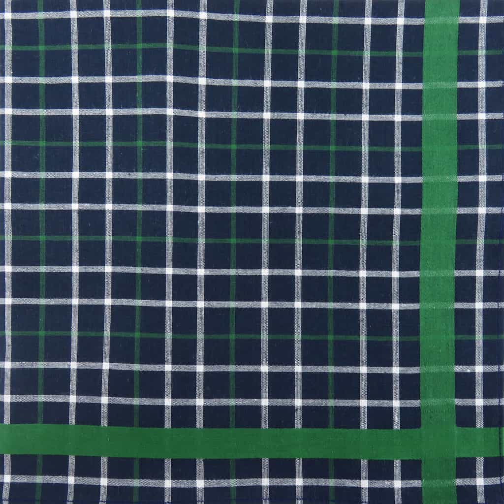 Variante verde - fazzoletti di cotone scozzesi da uomo con riga spessa