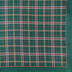 Variante verde - fazzoletto di cotone scozzese da uomo con fantasia rigata