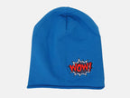 Denim- WOW- Berretto bimbo e ragazzo con ricamo WOW