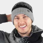 Cappello con lavorazione jacquard ad effetto pixel dettaglio