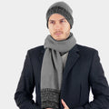 Cappello e sciarpa con bordi sale e pepe - Colombo Milano 1911 grigio
