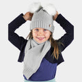 Completo bimba con pompon in eco-pelliccia 3/6a