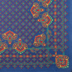 Variante blu - King - fazzoletto di cotone da uomo con fantasia floreale