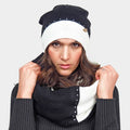 Cappello bianco e nero con strass argento - Colombo Milano 1911