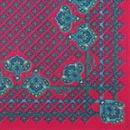 Variante rossa - King - fazzoletto di cotone da uomo con fantasia floreale