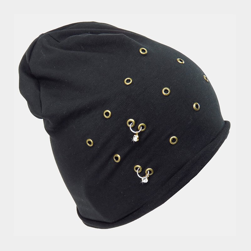 Cappello con piercing di strass e interno in pile - Colombo Milano 1911