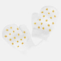 Muffole da neonata con stelle glitter - panna