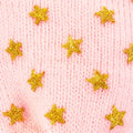 Muffole da neonata con stelle glitter - dettaglio