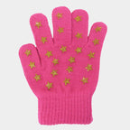 Guanti da bimba con stampa glitter a stelle rosa - Colombo Milano 1911