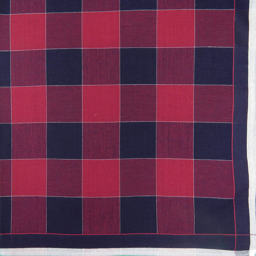 Variante rossa - Scozia - fazzoletto di cotone da uomo a quadrettoni