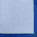 Variante quadretti medi - Scozia - fazzoletto di cotone da uomo con quadretti blu royal