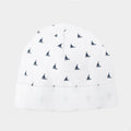 Sailing - berretto neonato bianco con barchette