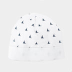 Sailing - berretto neonato bianco con barchette