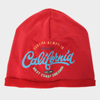 Rosso- Malibù - cappello misto cotone con scritte
