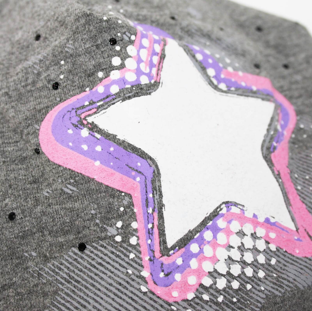 Dettaglio grigio Rockstar - cappello bimba (6-12 A) misto cotone con stella e strass