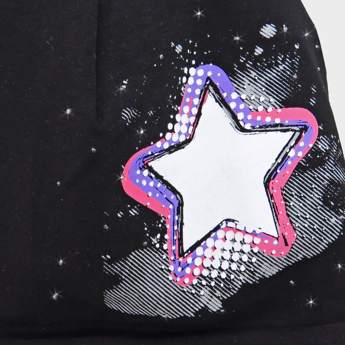 Dettaglio nero Rockstar - cappello bimba (6-12 A) misto cotone con stella e strass
