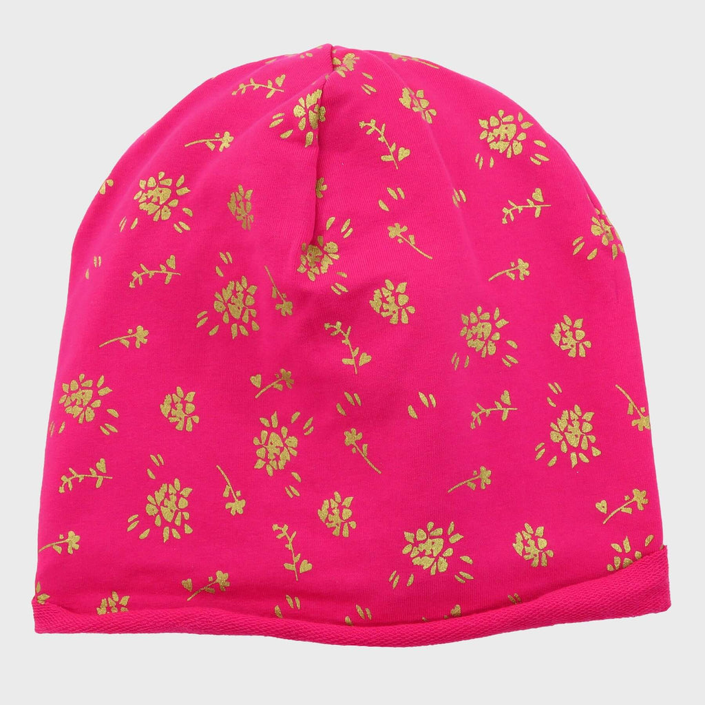 rosa Taylor - berretto bambina stampa floreale dorata