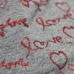 Dettaglio- Love - berretto bambina con stampa glitter
