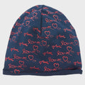 Blu - Love - berretto bambina con stampa glitter