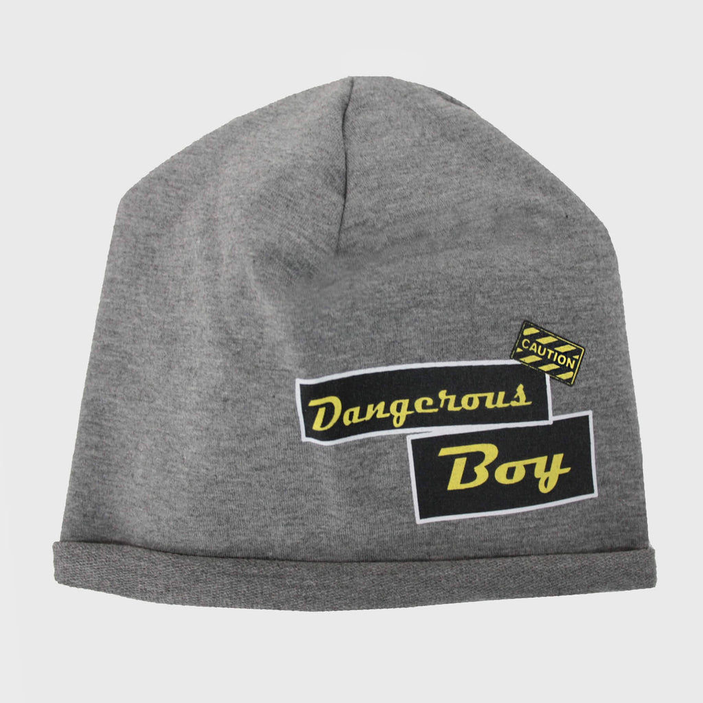 grigio - DANGER - cappello bambino ragazzo misto cotone con stampa