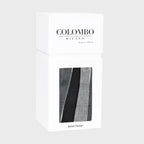 Scatola -morbida pashmina righe più colori - nero e grigio