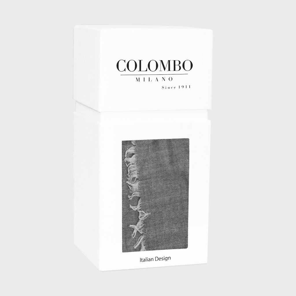Scatola - pashmina casual con frange quattro lati - nero