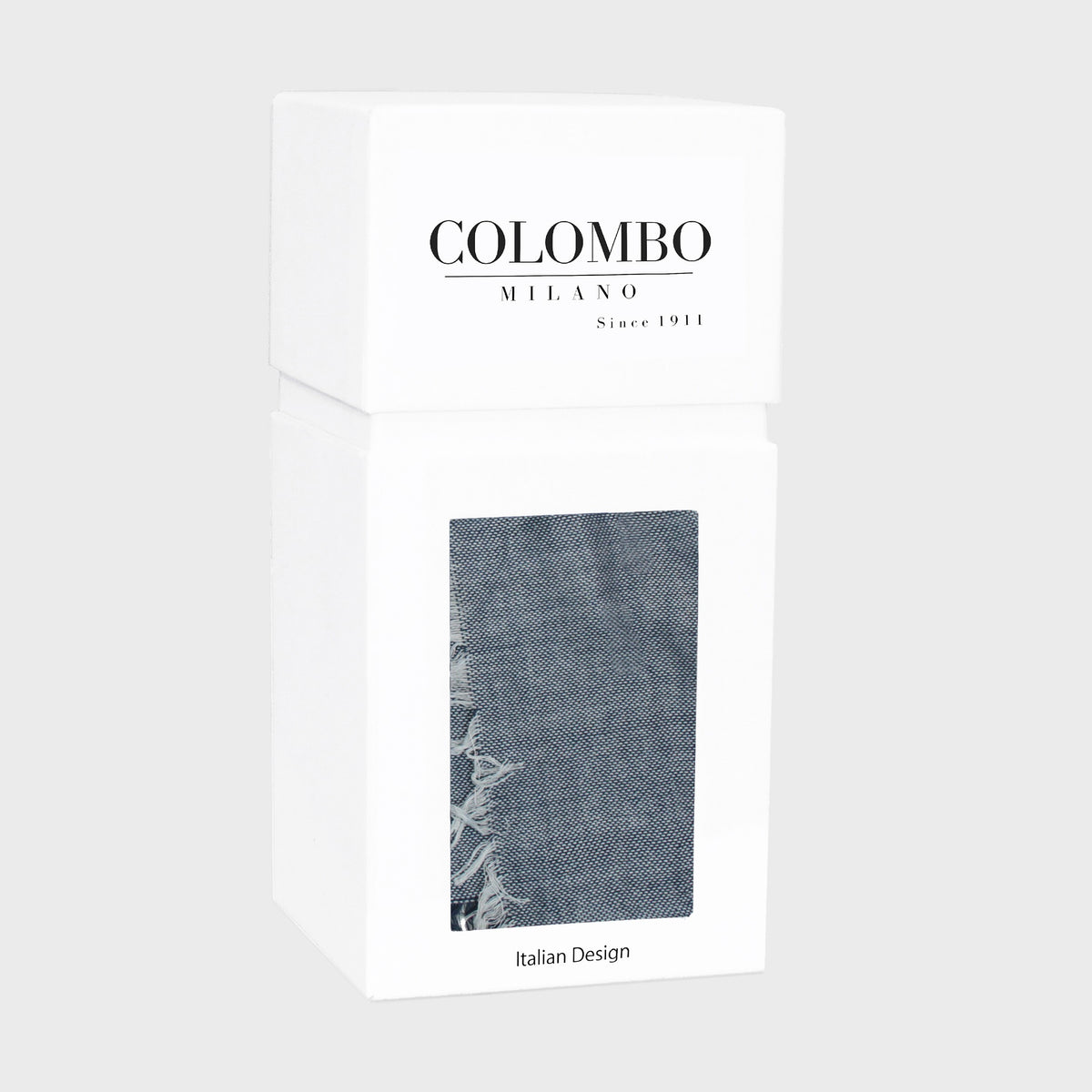 Scatola - pashmina casual con frange quattro lati - denim