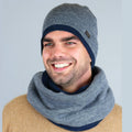 Cappello e sciarpa righe fini misto lana - Made in Italy