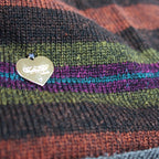 Cappello e scaldacollo iridescenti a righe multi-color - Made in Italy
