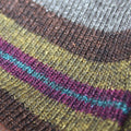 Cappello e scaldacollo iridescenti a righe multi-color - Made in Italy