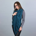 Stola morbida misto lana - Made in Italy - verde petrolio