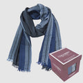 Elegante sciarpa jacquard in viscosa - in cubo regalo