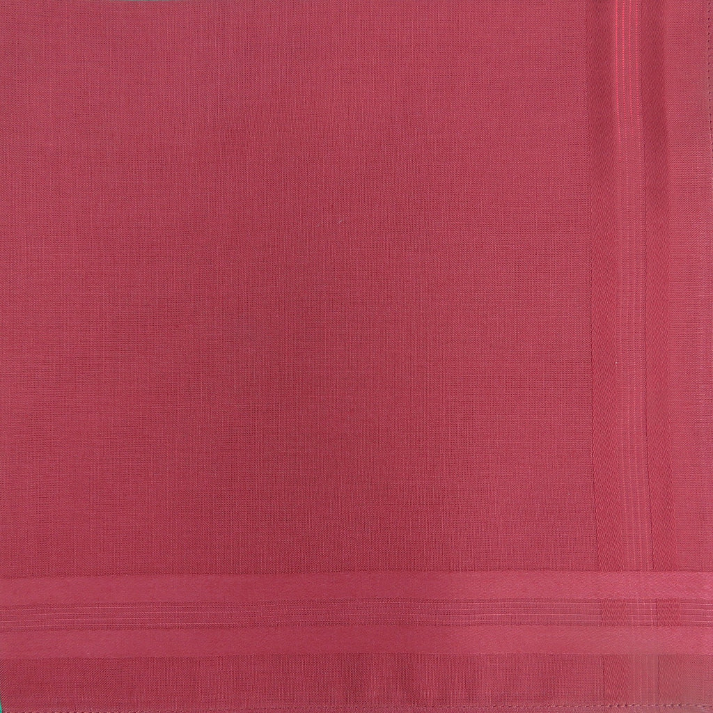 Pastello - rosso - fazzoletto di cotone da uomo tinta unita.