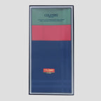 Scatola frontale - Pastello -fazzoletti di cotone da uomo tinta unita in 3 diverse varianti scure.