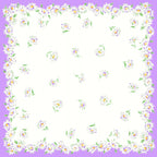 variante lilla Virginia - fazzoletti di cotone da donna con fantasia di margherite.