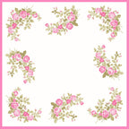 variante rosa Virginia - fazzoletti di cotone da donna con fantasia di rose.