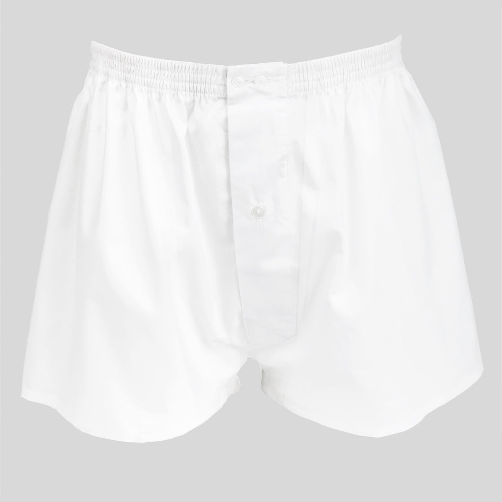 Boxer da uomo bianco in popeline - 100%cotone - tg 3(S)