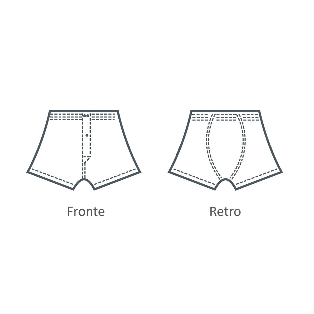 Boxer da uomo bianco in popeline - 100%cotone - tg 3(S) disegno taglio