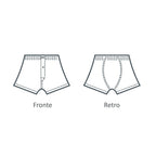 Boxer da uomo bianco in popeline - 100%cotone - tg 3(S) disegno taglio