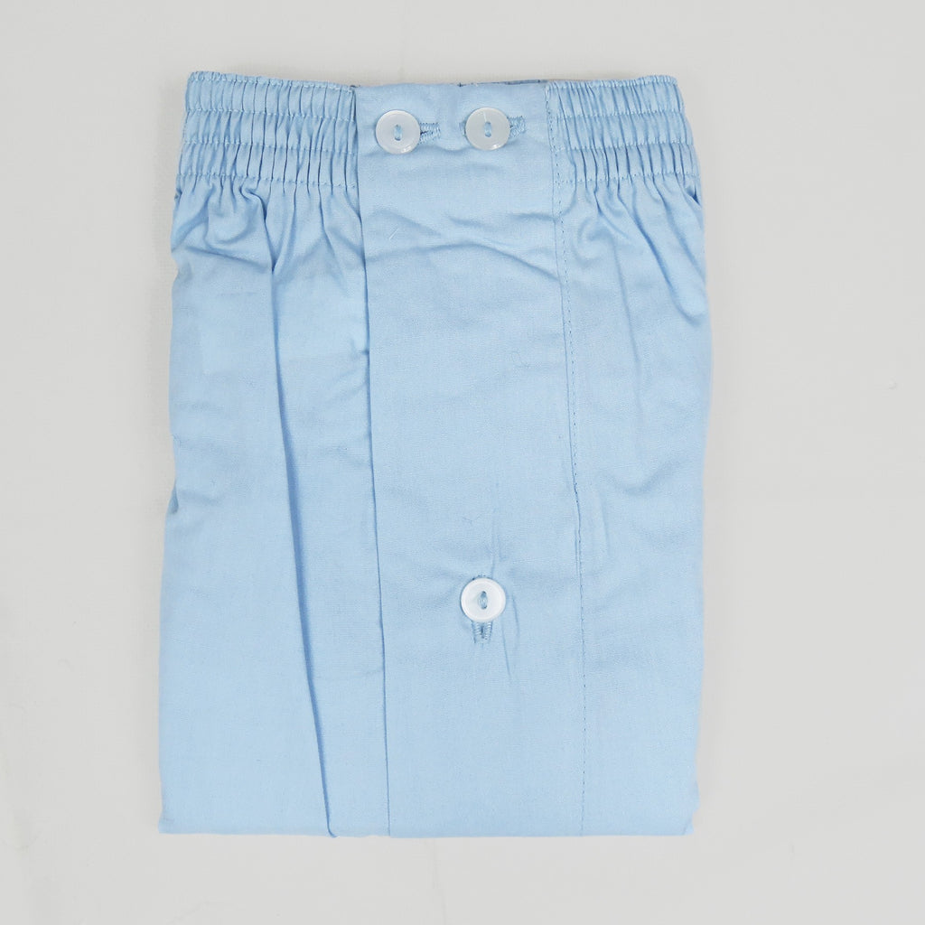 Boxer da uomo azzurro in popeline - 100%cotone - tg 3(S) piegato