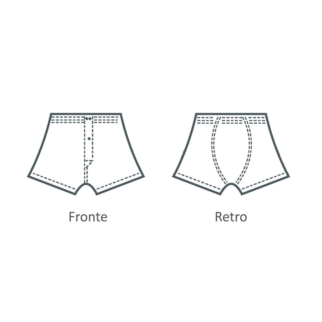 Pack da 4 Boxer bianchi e azzurri - 100%cotone - tg 3(S) disegno modello