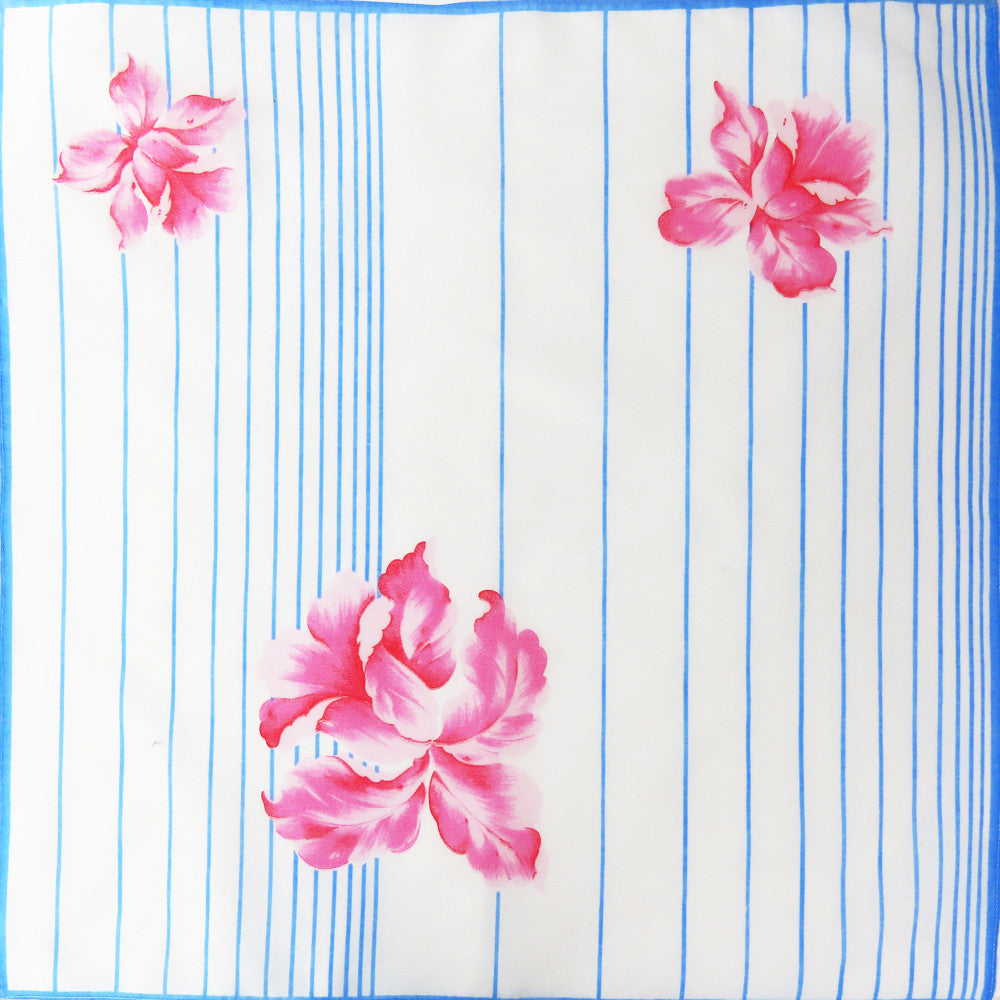 Simona - variante blu - fazzoletto da donna made in italy