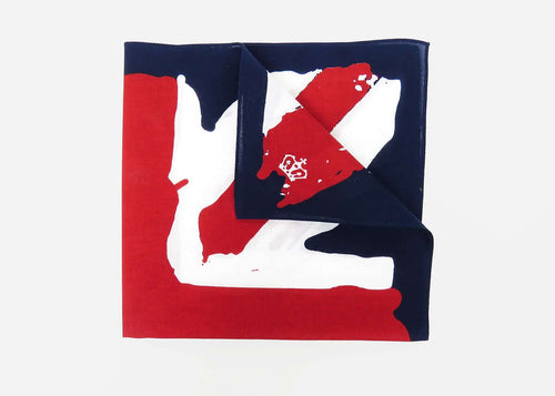 Arrotolata - UK - bandana di cotone con bandiera inglese vintage stampata